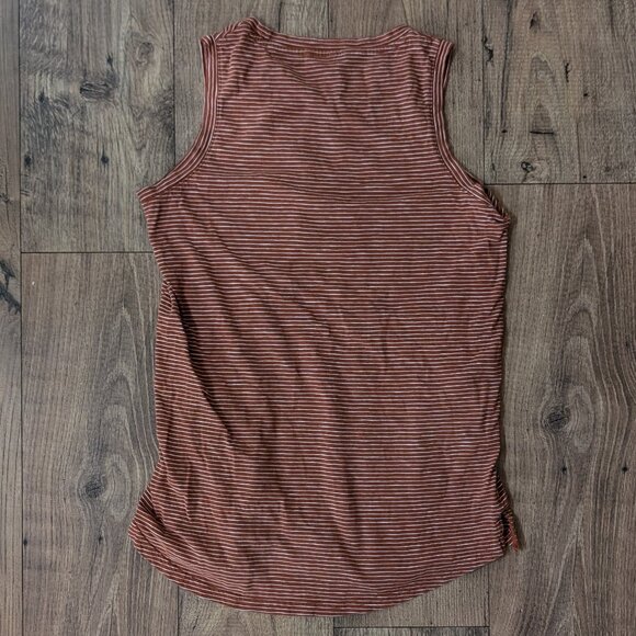 Pact Gingerbread Pinstripe Maternity Slub Pocket Tank - Picture 4 of 4